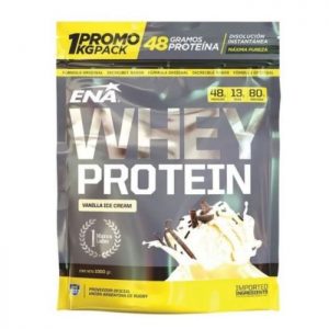 Ena Whey Protein 80% Proteína de máxima Pureza x1000gr Vainilla Ice Cream