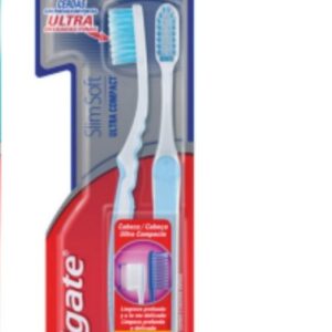 Colgate Cepillo dental suave Slim soft x2 unidades