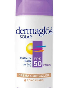 Dermaglos Solar Protección Facial FPS50 Con Color Claro x50gr